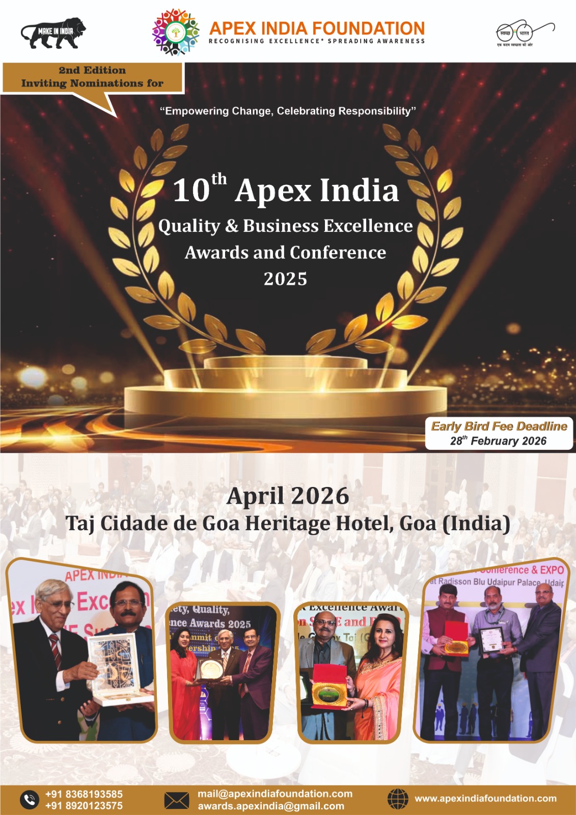 Apex India Quality and Business Awards 2025